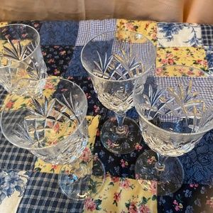 Six beautiful small glass goblets